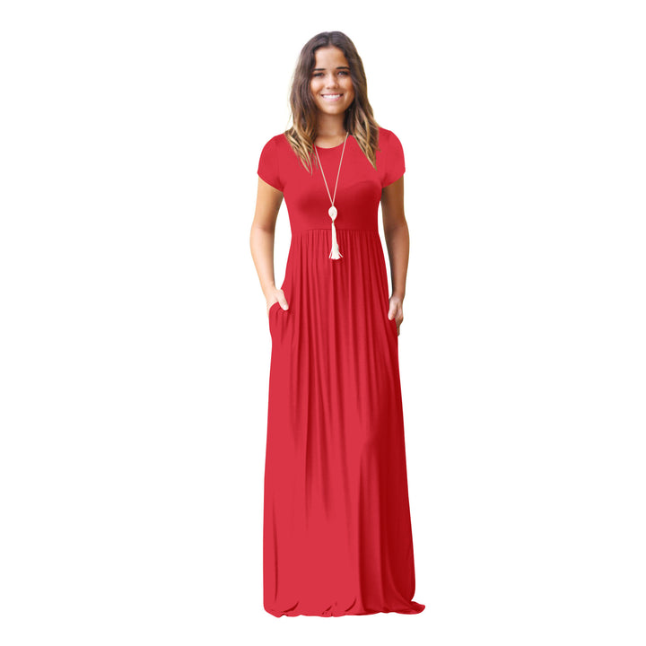Robe maxi femme avec poches pratiques et coupe fluide à la mode Levoire