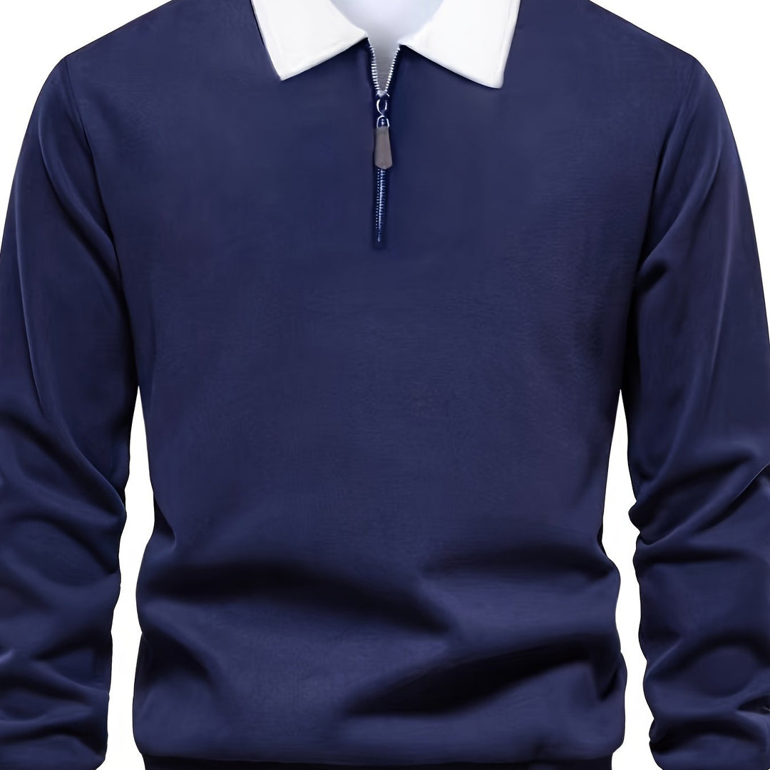 Levoire | Rennot Ilmassa Chemises Pour Hommes Avec Demi-Zip Bleu marine