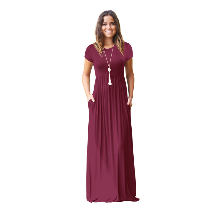 Robe maxi femme avec poches pratiques et coupe fluide à la mode Levoire