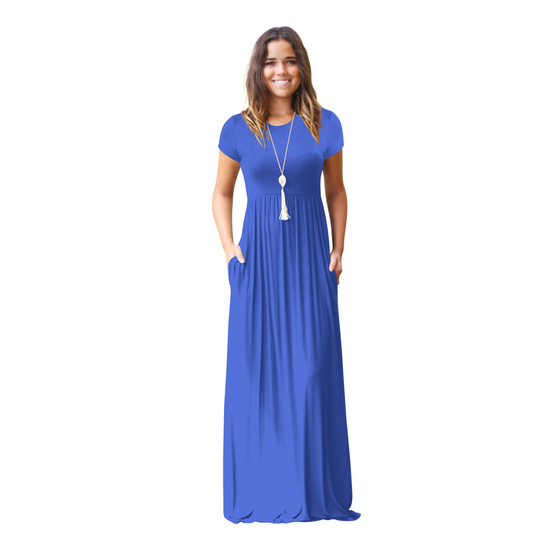 Robe maxi femme avec poches pratiques et coupe fluide à la mode Levoire