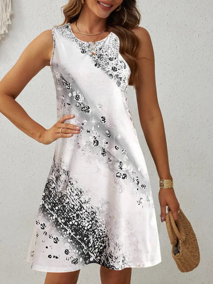 Levoire | Robe Avec Imprimé Abstrait Et Encolure Ronde