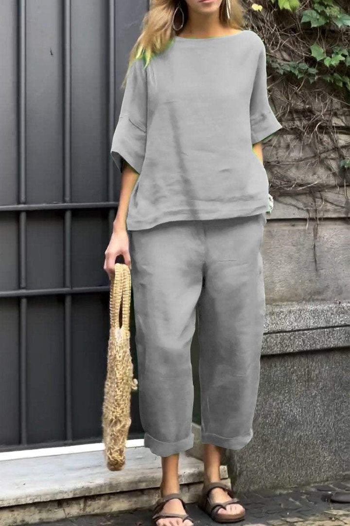 Levoire | Ensemble Classique Deux Pièces Pour Le Quotidien Gris