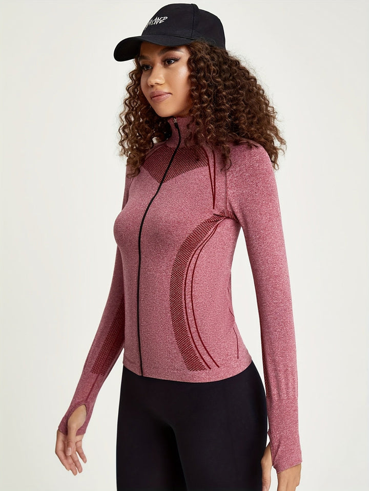Levoire | Veste De Sport Pour Femmes À Manches Longues Et Décorations Rayées
