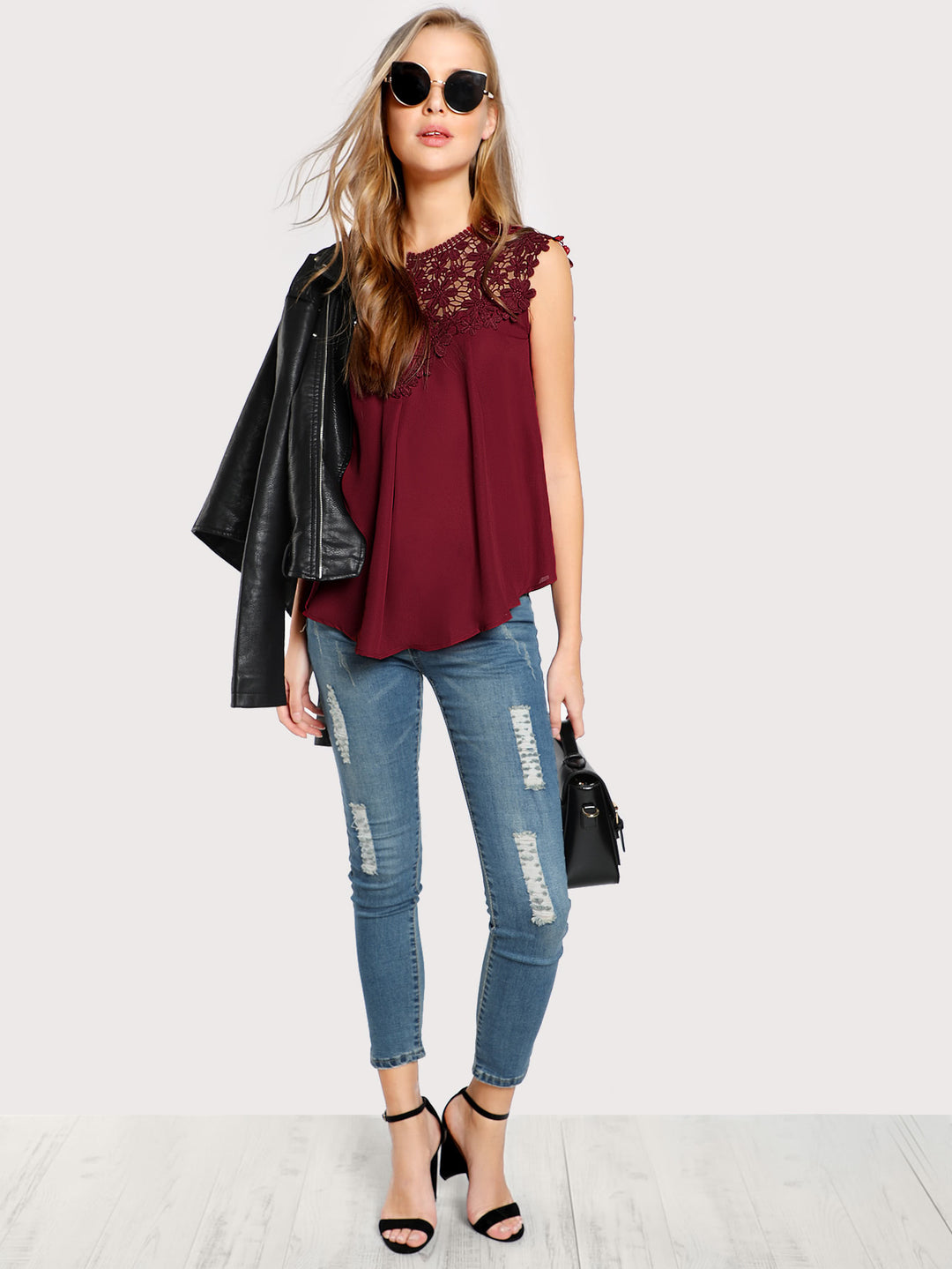 Blouse femme avec broderie florale et coupe fluide Levoire
