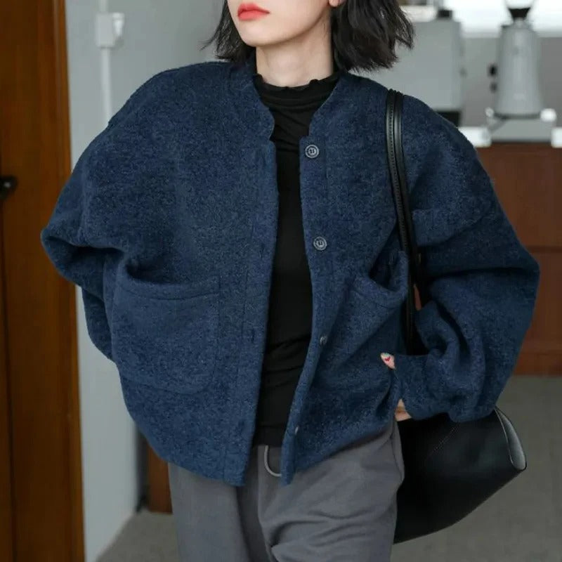 Levoire | Pull En Peluche bleu marine