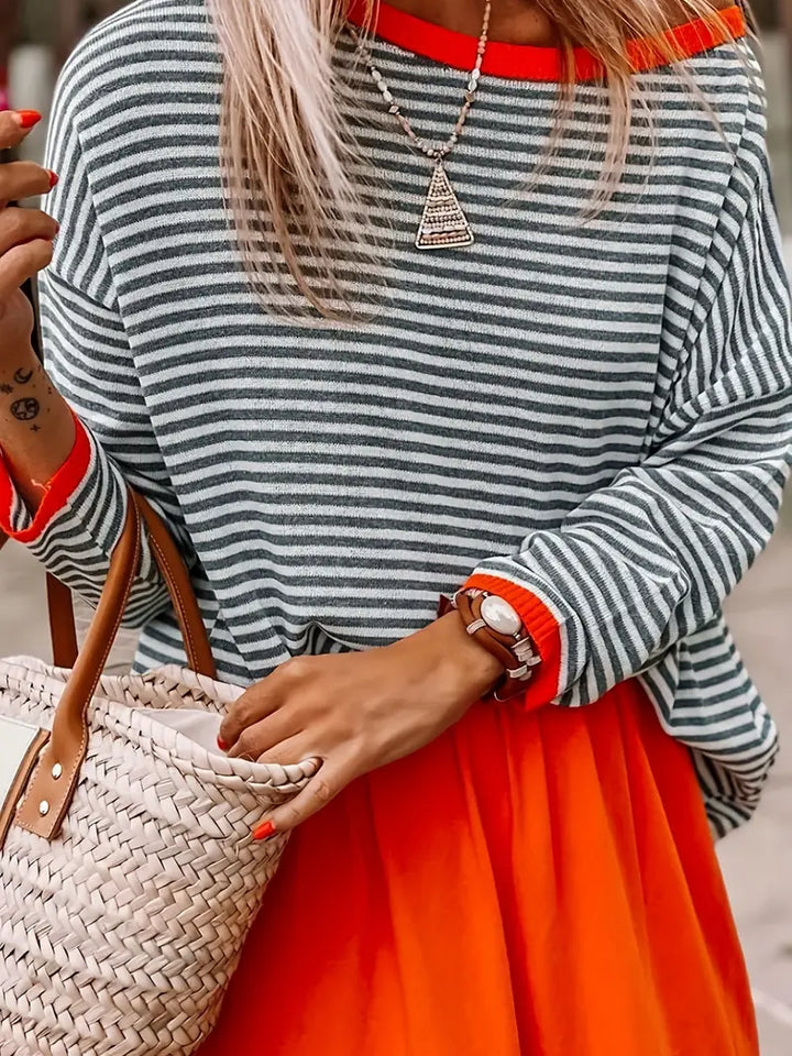 Levoire | Magnifiquement Tricoté Pull En Laine Rayé