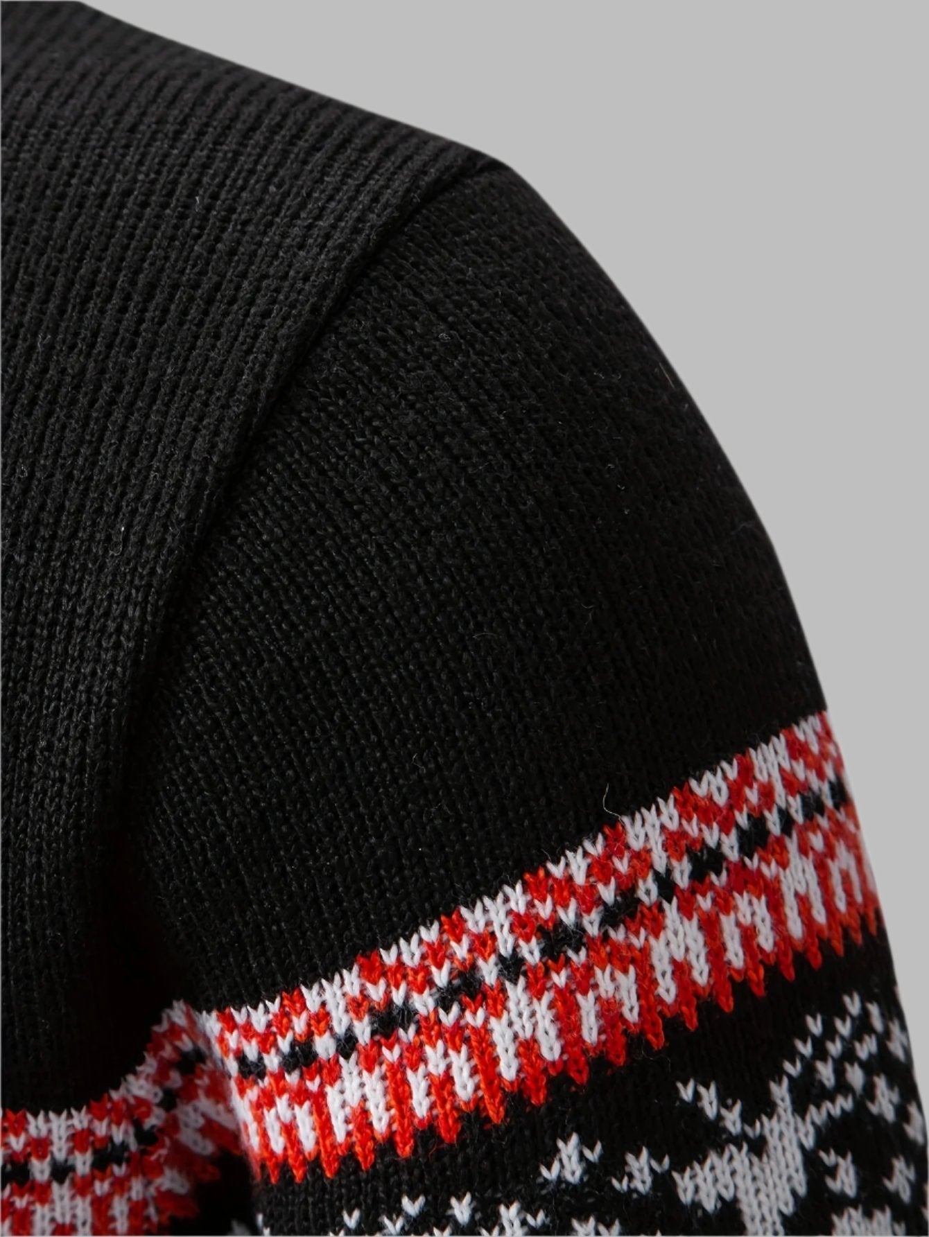 Levoire | Pull En Tricot Norvégien Avec Fermeture Éclair Pour Hommes