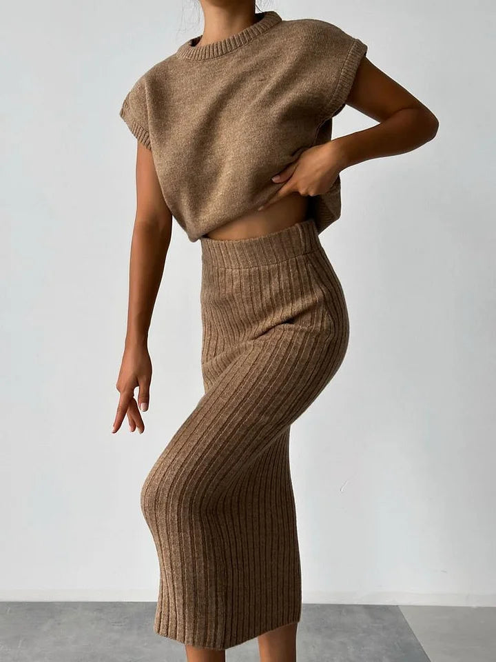 Levoire | Ensemble En Tricot Sans Manches
