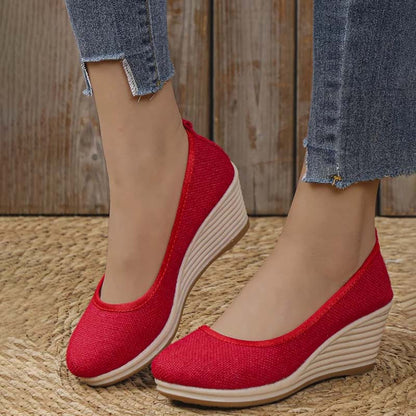 Levoire | Chaussures À Talon Compensé Rouge