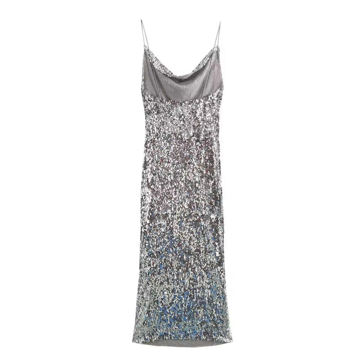 Levoire | Robe À Paillettes Argentées Scintillantes