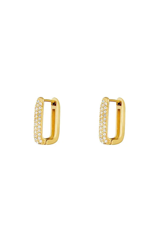Levoire | Boucles D'Oreilles Hoop Brillantes Or