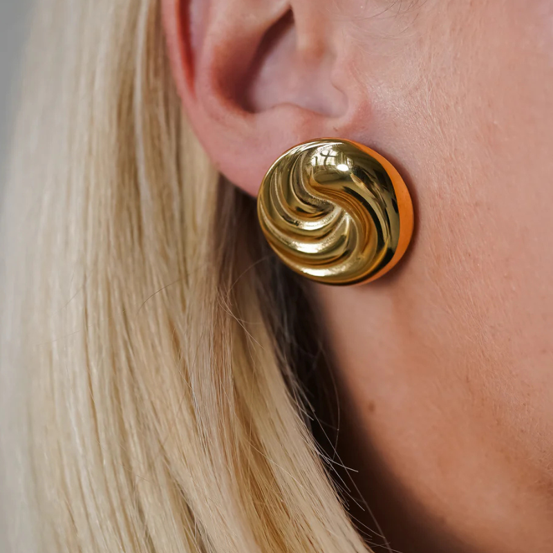 Levoire | Boucles D'Oreilles Swirl Or 3,5 cm