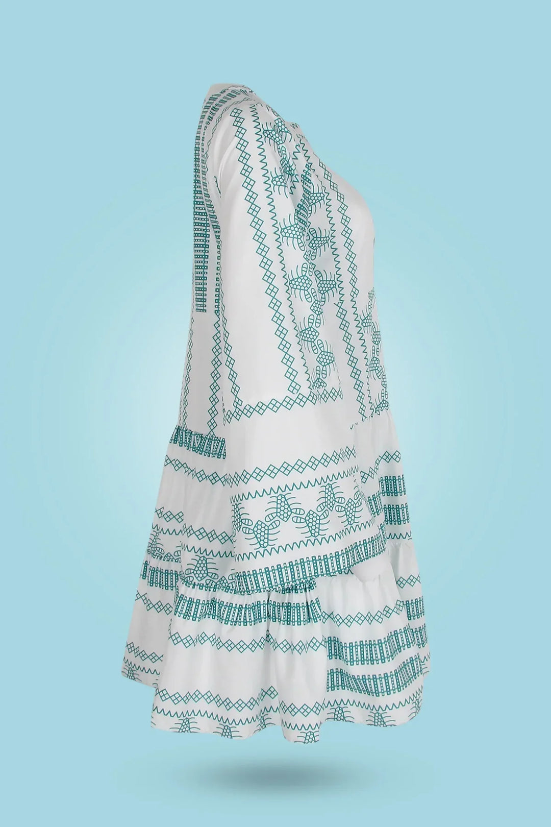 Levoire | V Neck Dress With Short Sleeves