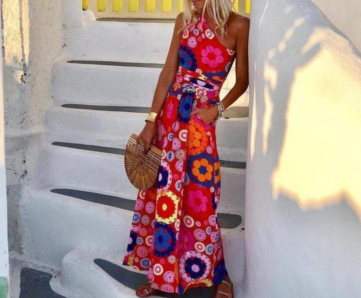 Levoire | Robe D'Été Élégante Robe Maxi Imprimée