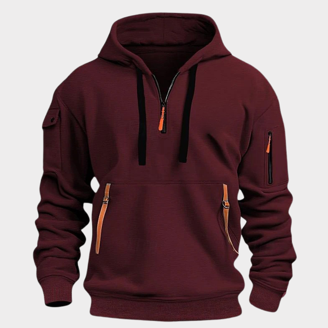 Levoire | Veste À Capuche Confortable Premium De Qualité Rot