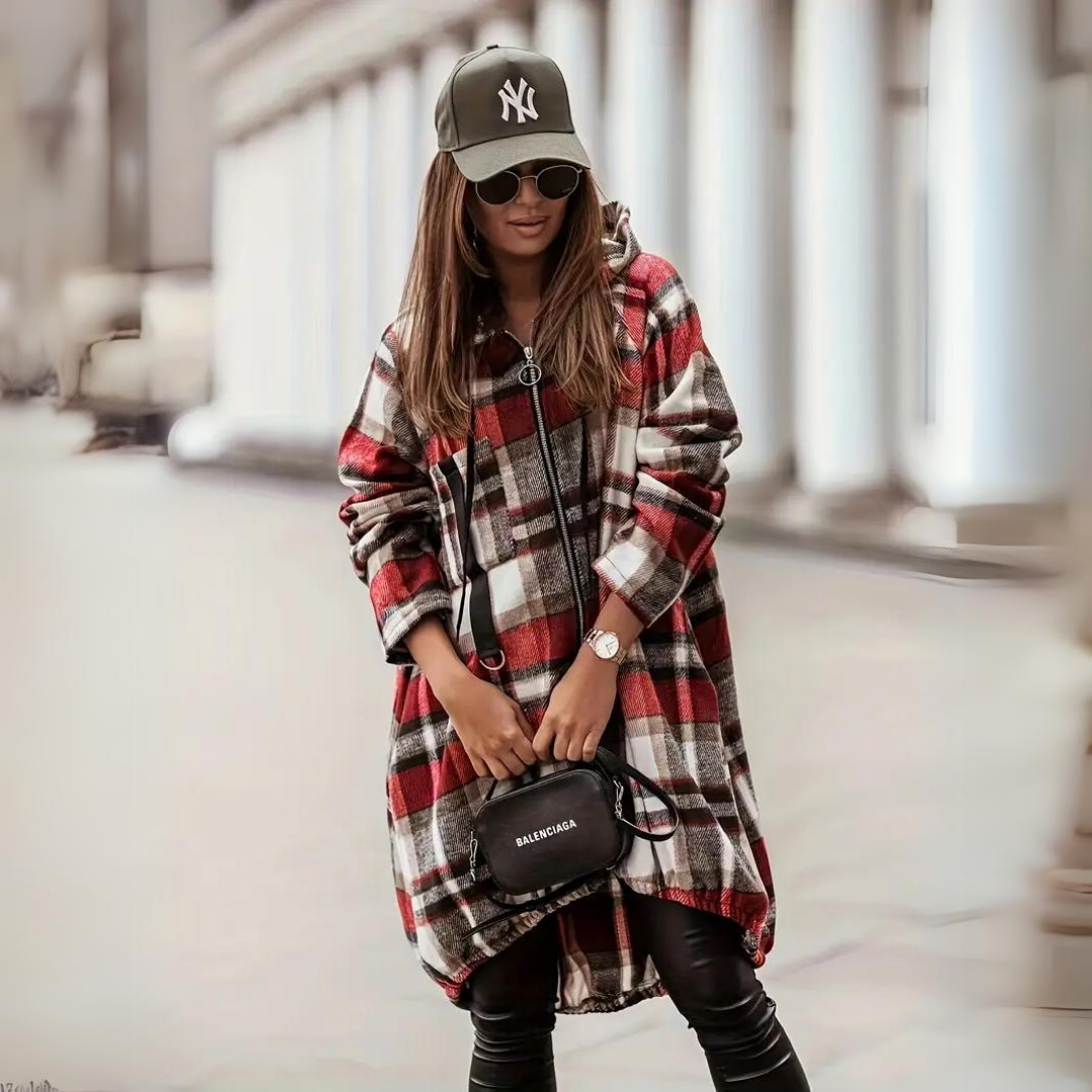 Levoire | Pull long à carreaux tendance Rot