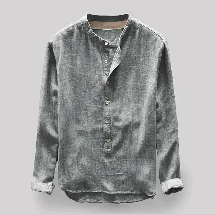 Levoire | Chemise Classique À Manches Longues Pour Hommes Gris
