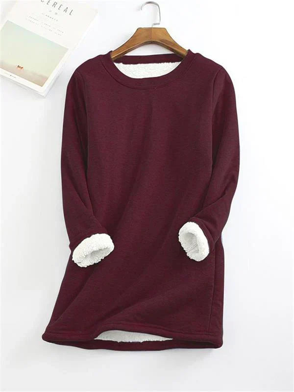 Levoire | Femme Tricot Avec Doublure En Polaire Bordeaux