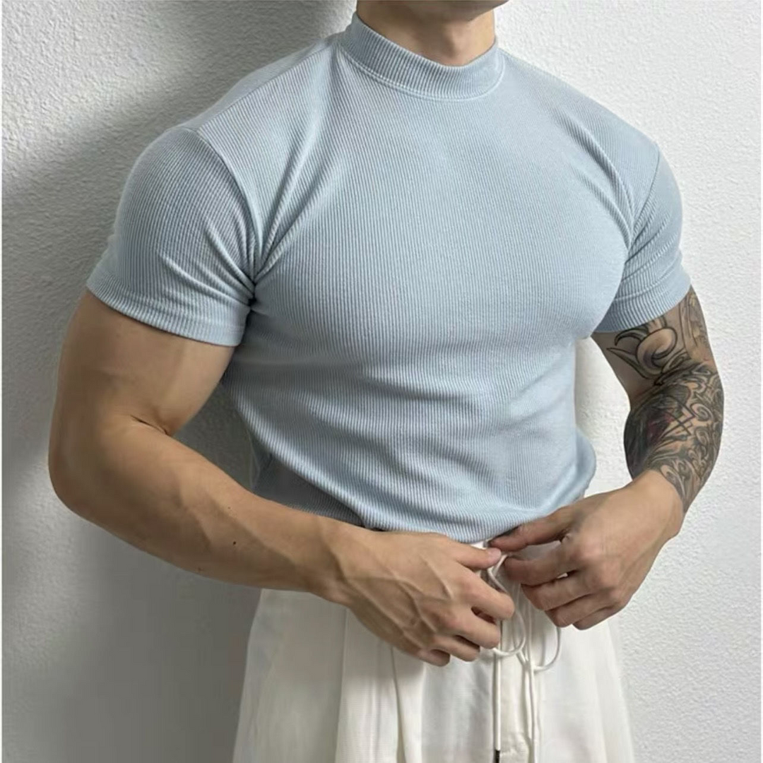 Levoire | Muscle Fit T-Shirt Bleu clair