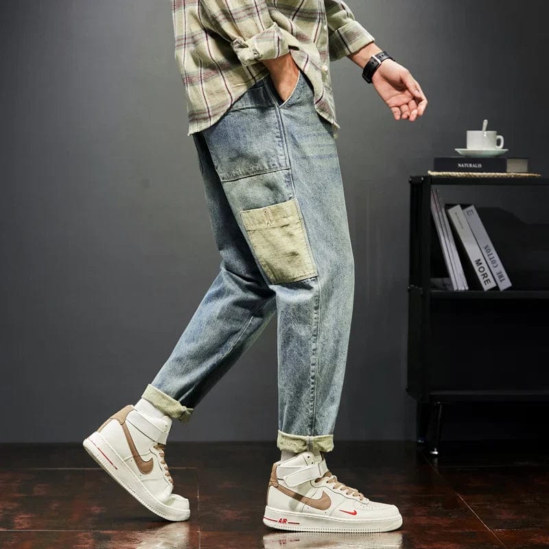 Levoire | Pantalon Pour Homme Avec Un Design Tendance Et Polyvalent Bleu-Gris