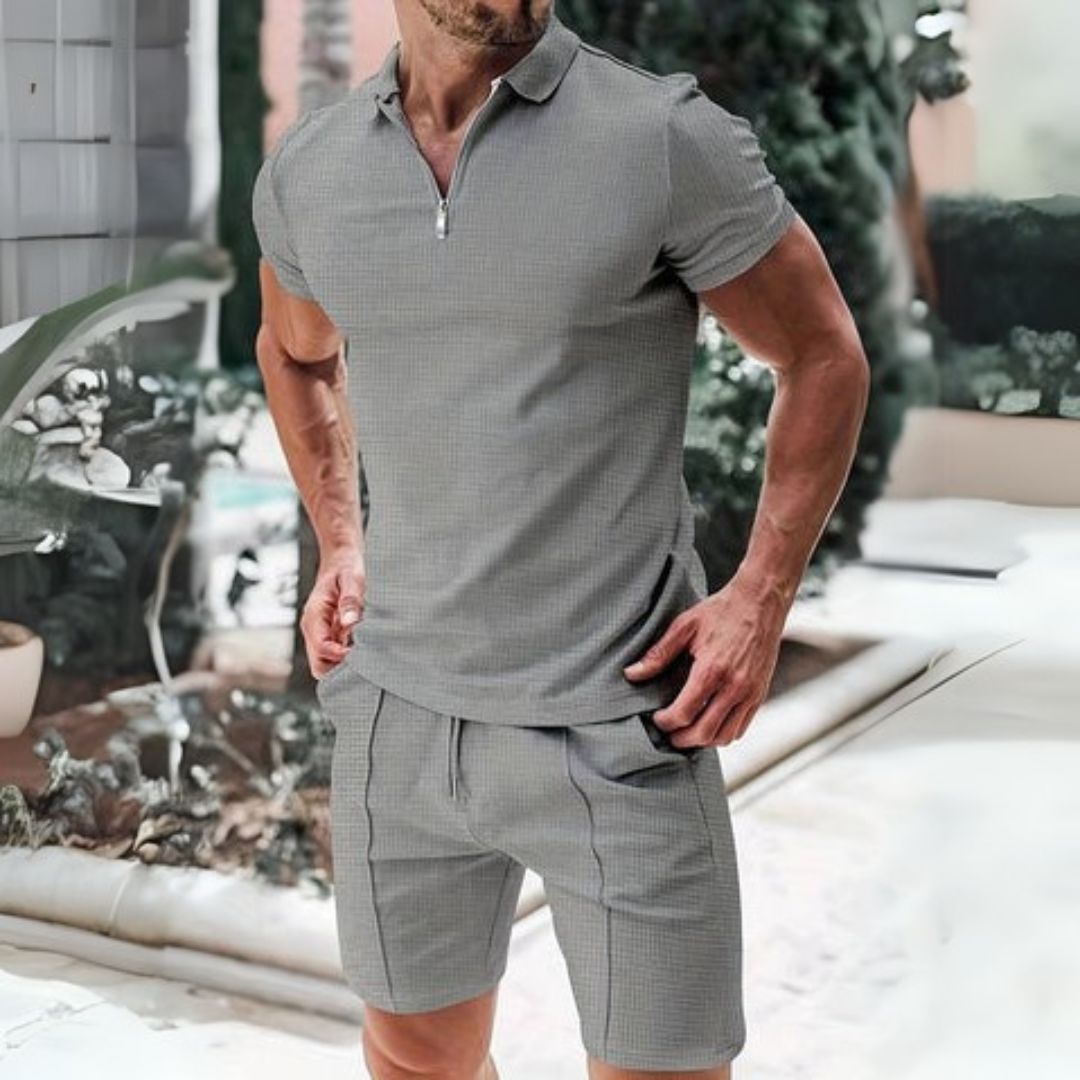 Levoire | Ensemble Été Débardeur Et Short Homme Gris