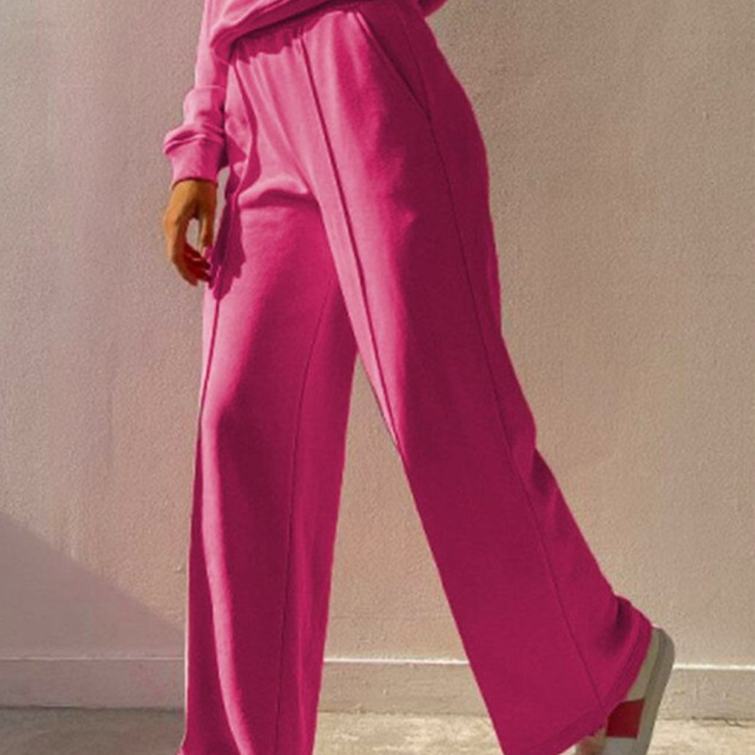 Levoire | Pull Luxueux À Manches Longues Avec Pantalon Large Ensemble À Deux Pièces