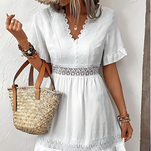 Levoire | Femme Robe de plage courte - Blanc