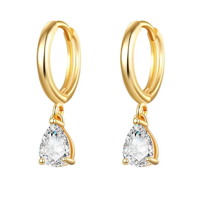 Levoire | Zirconium Tippu Boucles D'Oreilles Or Gouttes d'eau