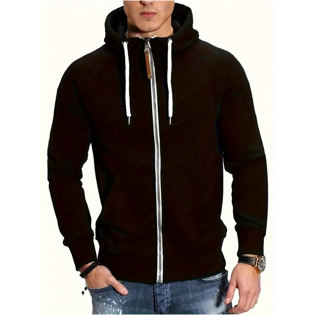 Levoire | Sweat à capuche avec fermeture éclair et poches pratiques Noir