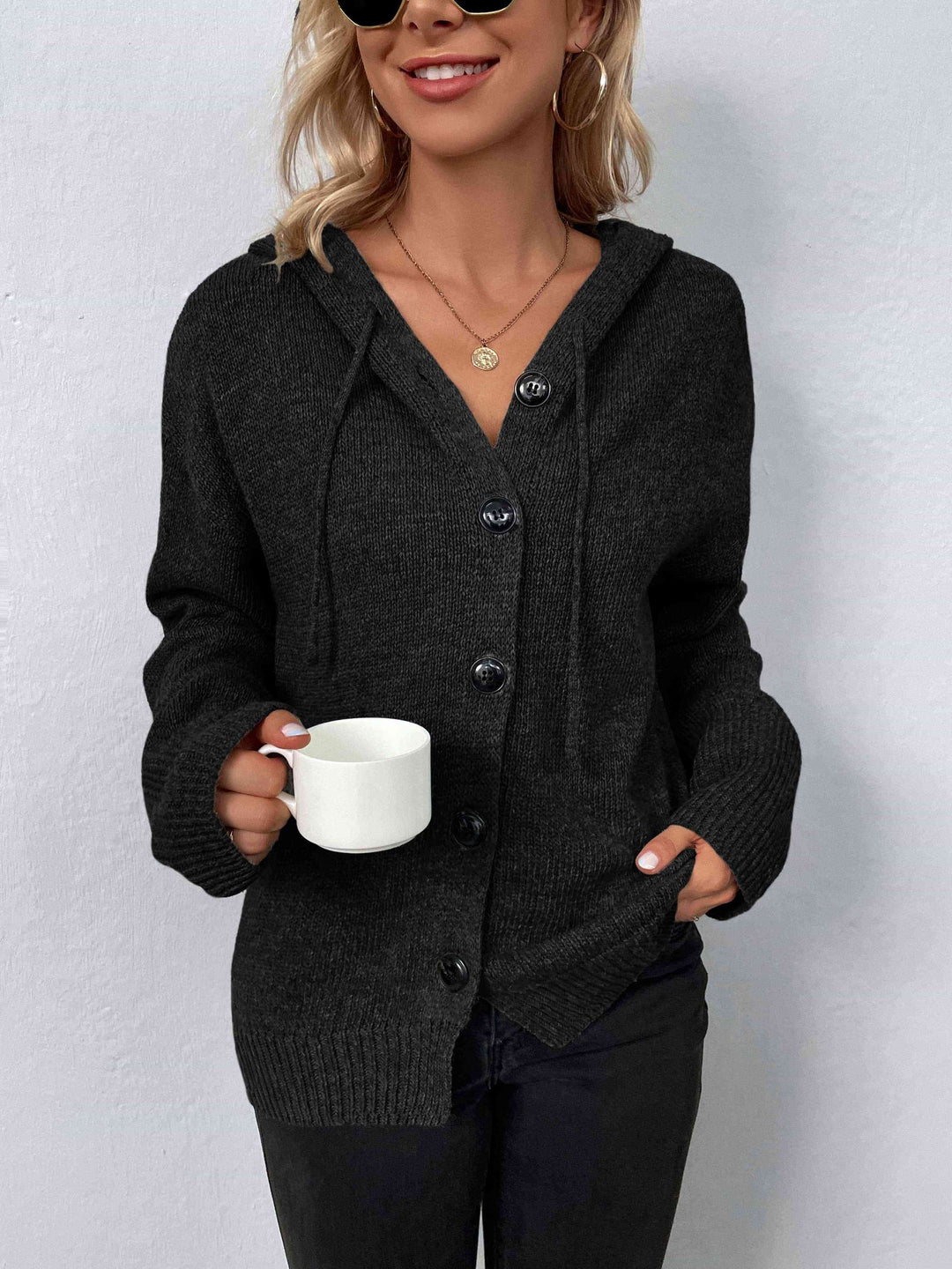 Levoire | Sweat À Capuche À Manches Longues Pour Femmes Élégantes Noir
