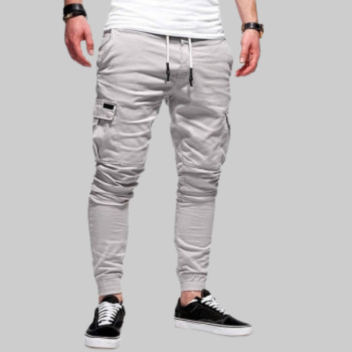 Levoire | Pantalon Cargo Pratique Homme Gris clair