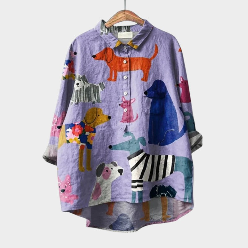 Levoire | Chemise Décontractée Avec Col Rond Lilas