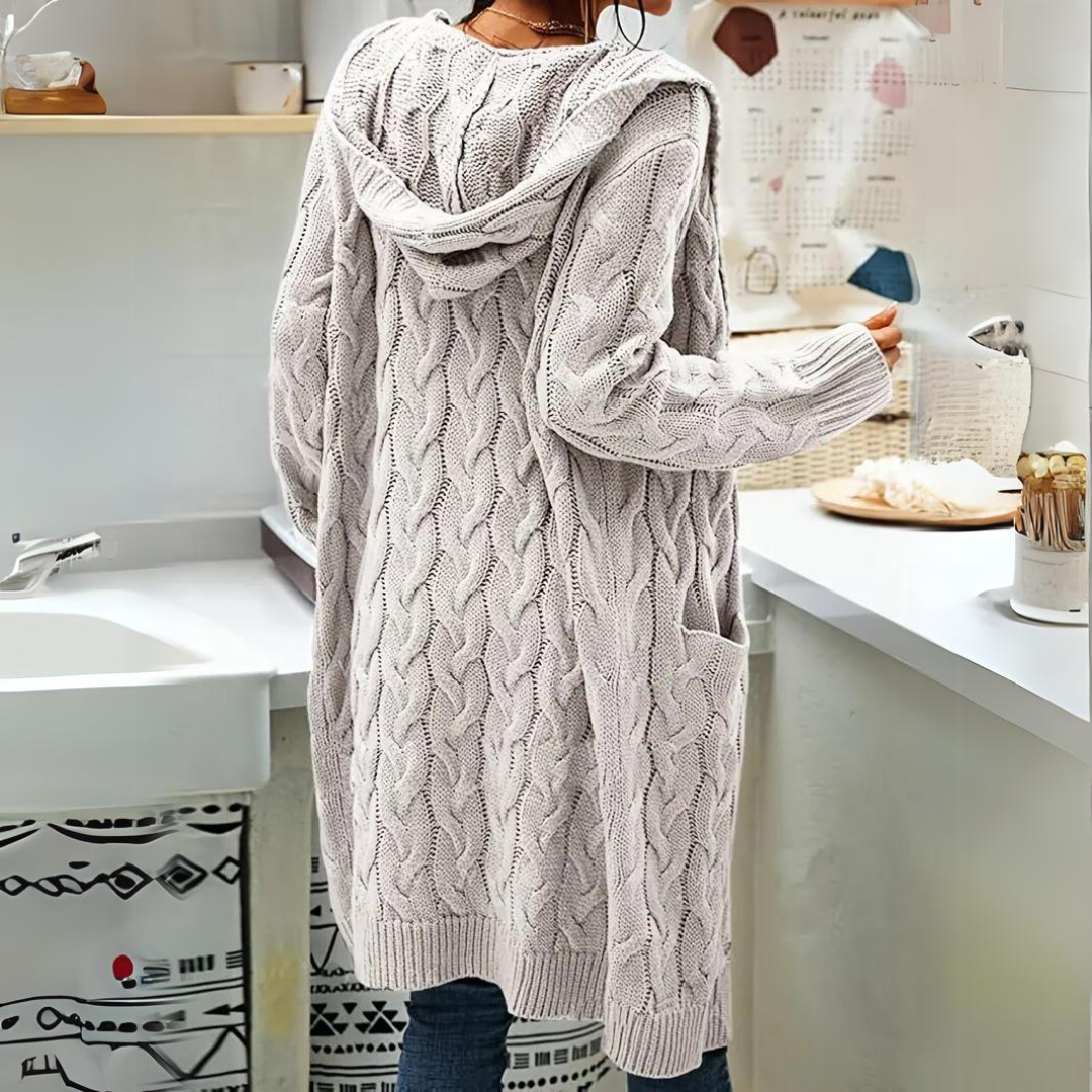 Levoire | Veste À Capuche En Tricot Grande Taille Confortable