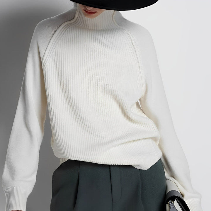 Levoire | Pull Montant Avec Sensation De Cachemire Blanc