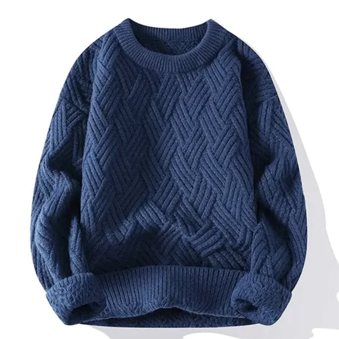 Levoire | Pull homme chaud Retro Bleu
