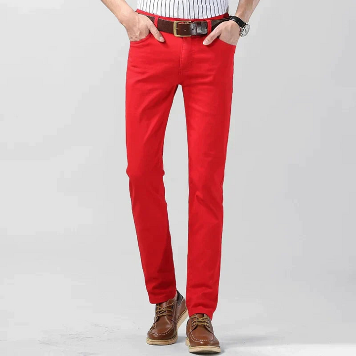 Levoire | Pantalon Urbain Pour Hommes Chino Rot