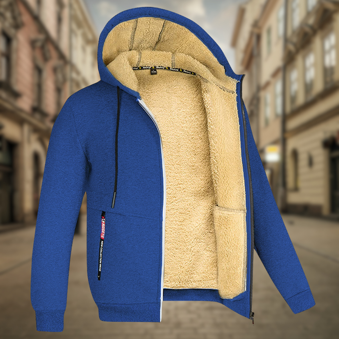 Levoire | Sweatshirt chaud avec intérieur en polaire Blu