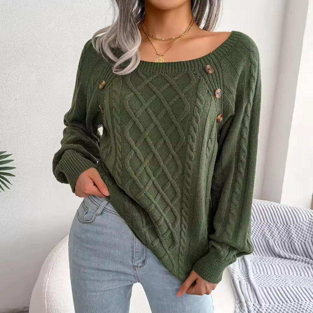Levoire | Pull Élégant Pour Une Élégance Intemporelle Vert armée