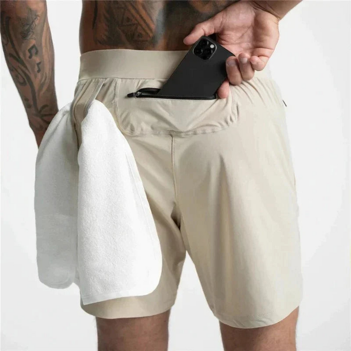 Levoire | Short de sport pour hommes Pantacourt Kaki