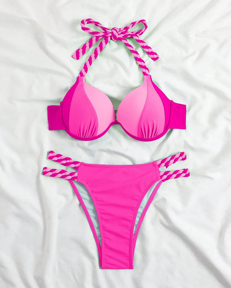 Levoire | Ensemble De Bikini Avec Cou Support Et Blocs De Couleur
