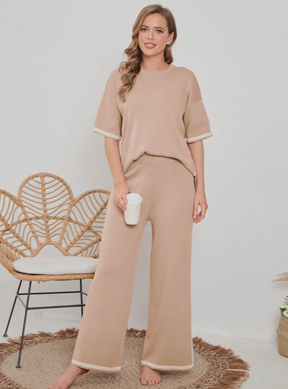 Levoire | Ensemble Deux Pièces Khaki Ensemble à manches courtes