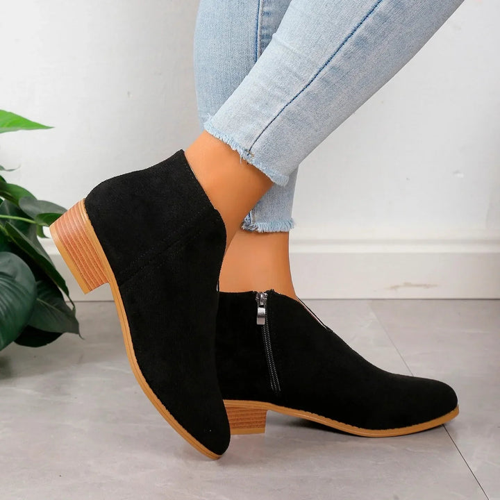 Levoire | Bottes en nubuck élégantes pour femmes Noir