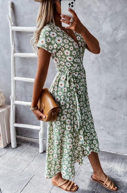 Levoire | Robe midi à imprimé marguerite