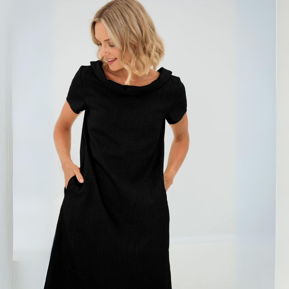 Levoire | Robe sans manches en lin doux Noir