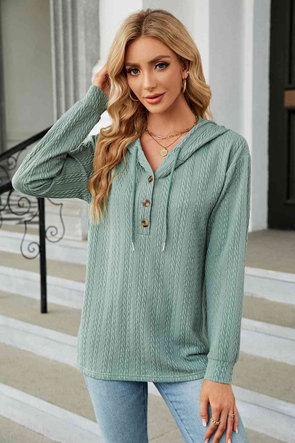 Levoire | Sweat À Capuche À Manches Longues Pour Un Style Confortable Bleu clair