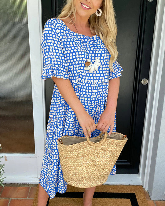 Levoire | Robe De Loisirs À Pois Bleu