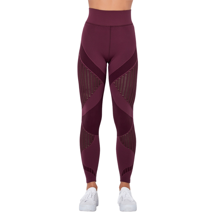 Levoire | Leggings de sport avec Tissu Respirant et Design Unique pour Femmes Rouge vin