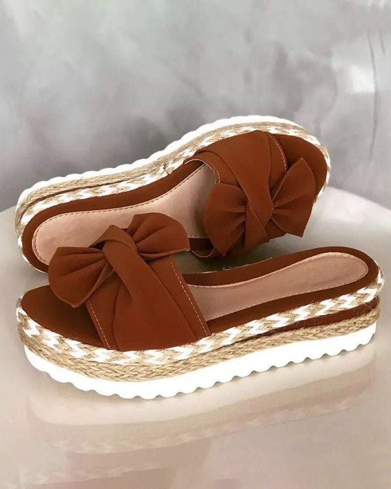 Levoire | Pantoufle Avec Une Semelle Plus Épaisse Et Un Nœud