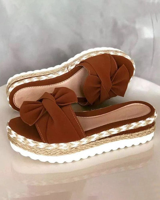 Levoire | Pantoufle Avec Une Semelle Plus Épaisse Et Un Nœud