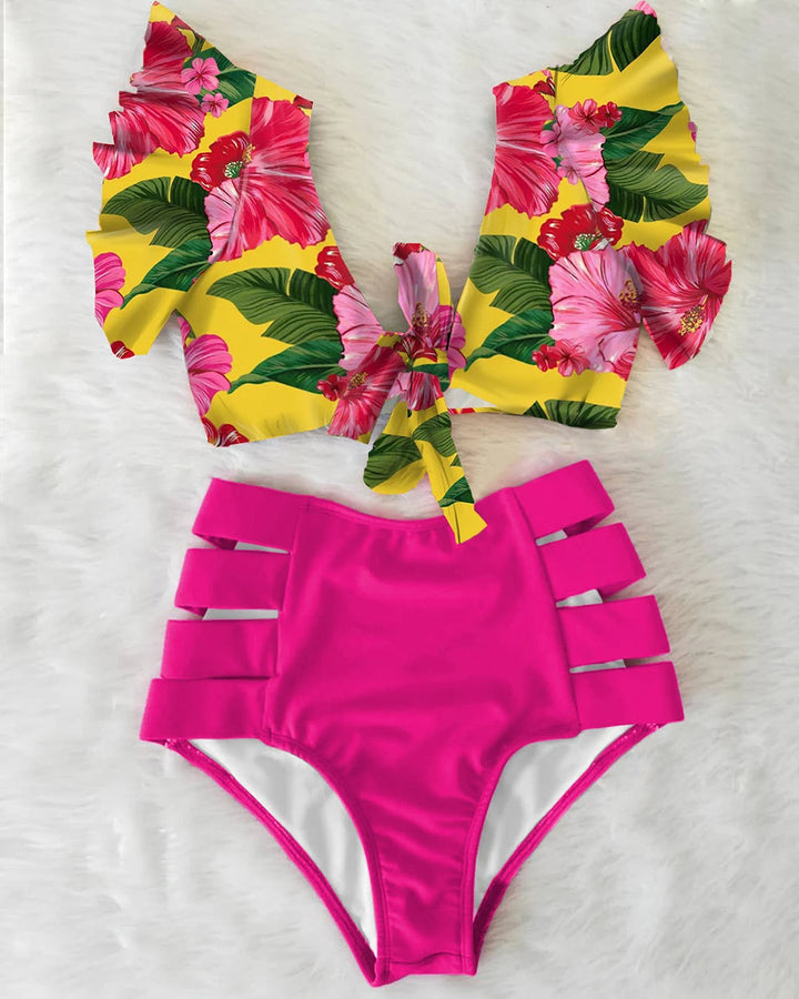 Levoire | Bikini Eline Tropical - Coloré Et Sexy Rosa Cornouiller